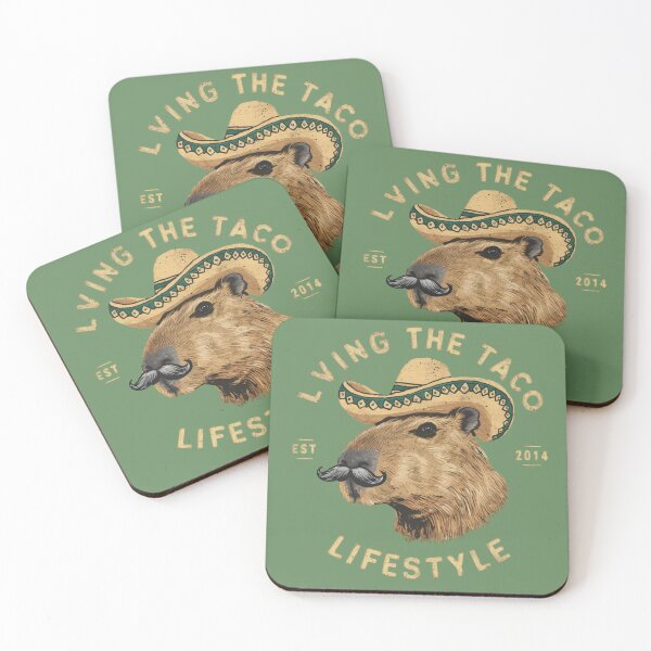 Item preview, Living the taco lifestyle. Capybara  designed and sold by SixElements.
