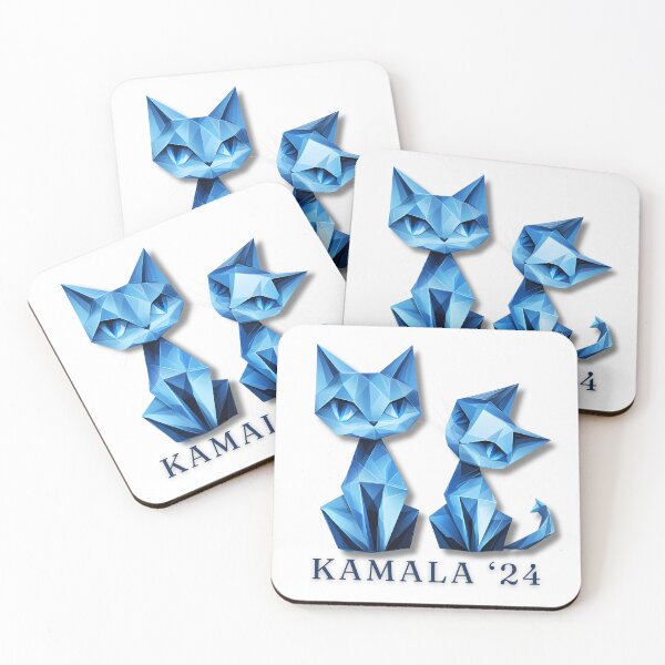 Item preview, Blue Cats Wave For Kamala designed and sold by BetiOnDemand.