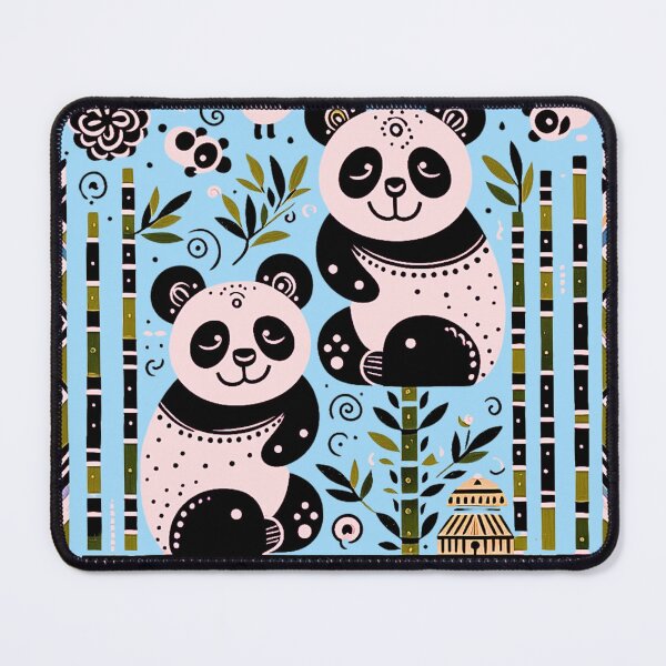 Item preview, 2 pandas with bamboo forest designed and sold by MerryCrown.