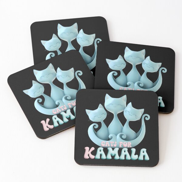 Item preview, Blue Cats Wave For Kamala designed and sold by BetiOnDemand.