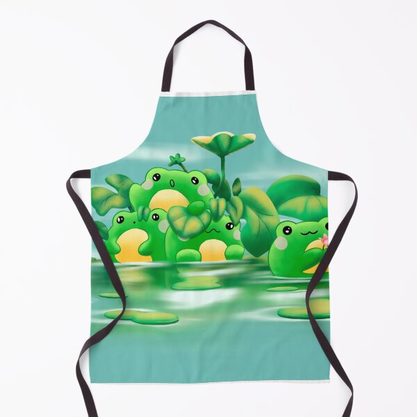 Item preview, Frogs swim in the water among the grass designed and sold by Nastasiakhmnk.