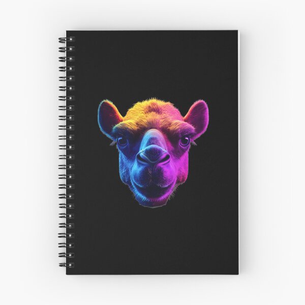 Aperçu de l'œuvre Tête de chameau au néon Beauty | Cadeau original pour les amoureux des animaux et des chameaux créée et vendue par ViralBrowser.