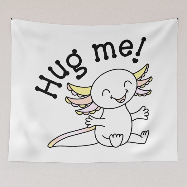 Item preview, Hug me! Cute Axolotl in Pangender Pride colors designed and sold by JoyfulJen.