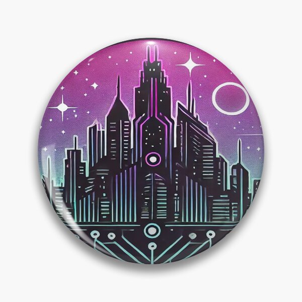 Item preview, Futuristic City under the Stars designed and sold by FAONIM.