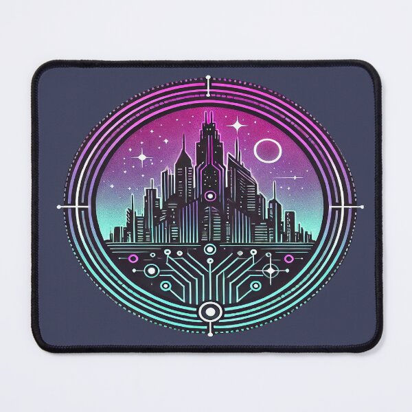 Item preview, Futuristic City under the Stars designed and sold by FAONIM.