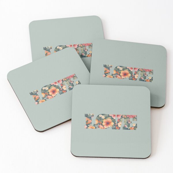 Item preview, Vibrant Floral LOVE Typography Design designed and sold by Hummy-studio.