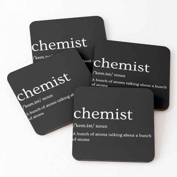 Item preview, Definition of Chemist: a bunch of atoms talking about a bunch of atoms, funny chemistry designed and sold by NoetherSym.