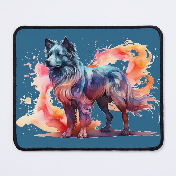 Item preview, a colorful dog as a watercolor designed and sold by Rose Design & Photos.