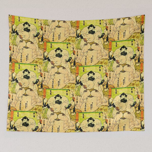 Item preview, Sumo wrestling match vintage  designed and sold by Daruma786.