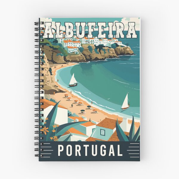 Item preview, Explore the Coastal Charm of Albufeira in Portugal - Vintage Travel Art designed and sold by turtlestart.