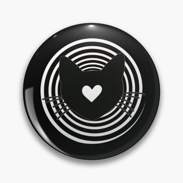 Item preview, Hypnotic Spiral with Black Cat Silhouette Minimalism designed and sold by memememescat.
