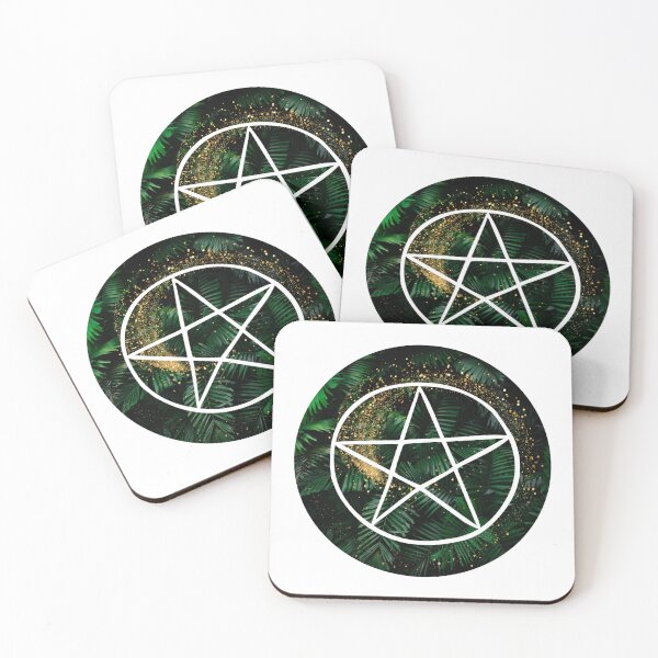 Item preview, Pentacle Pentagram on Ferns designed and sold by WildWoodlandWitch.