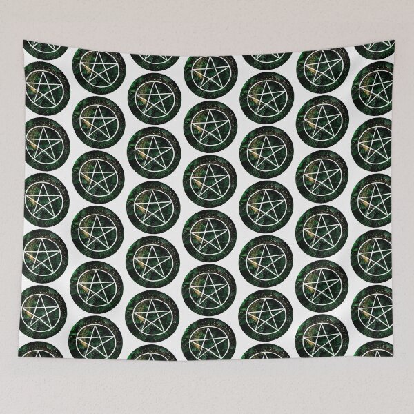 Item preview, Pentacle Pentagram on Ferns designed and sold by WildWoodlandWitch.