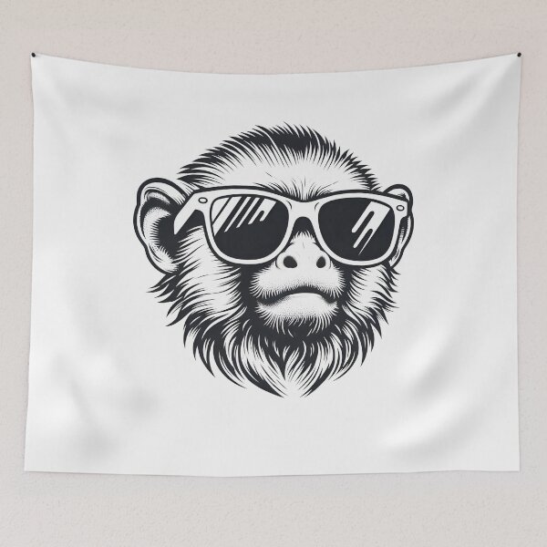Item preview,  Cool And Stylish Tamarin Wearing Sunglasses  designed and sold by Smix Pixels.