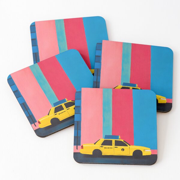 Item preview, Vibrant New York City Taxi Art - Bold Yellow Cab Against Colorful Urban Backdrop with Pedestrian Crossing AI Generated designed and sold by OlfactoART Studio.