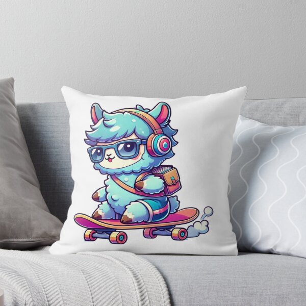 Artikelvorschau, Coole Lama auf einem Skateboard - Schulstimmung entworfen und verkauft von DotLineColor.