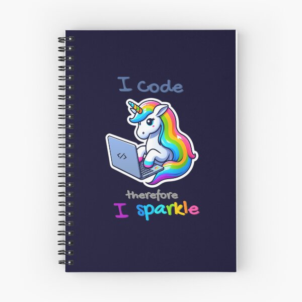 Item preview, I Code therefore I sparkle - Developer - Unicorn Developer designed and sold by VandoorLabs.