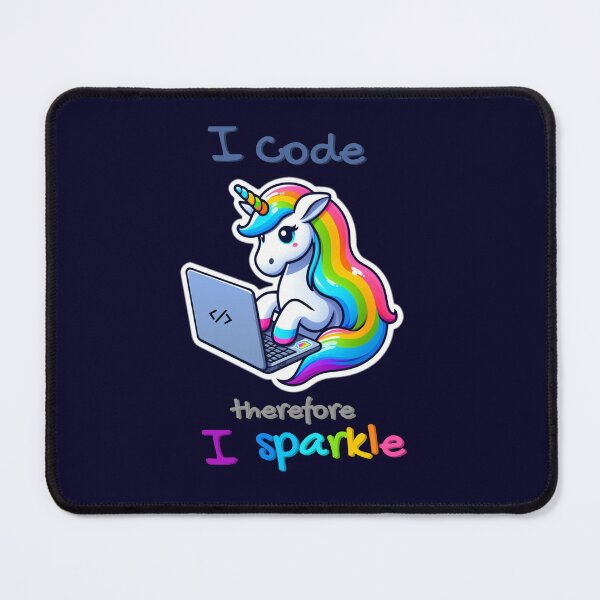Item preview, I Code therefore I sparkle - Developer - Unicorn Developer designed and sold by VandoorLabs.