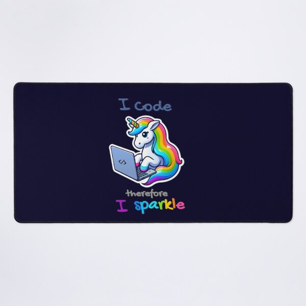 Item preview, I Code therefore I sparkle - Developer - Unicorn Developer designed and sold by VandoorLabs.