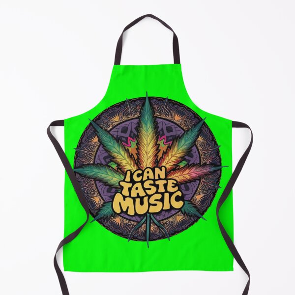 Item preview, I Can Taste Music - Marijuana Leaf-Neon Green designed and sold by JLEmporium.