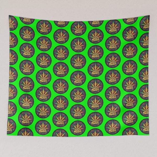 Item preview, I Can Taste Music - Marijuana Leaf-Neon Green designed and sold by JLEmporium.