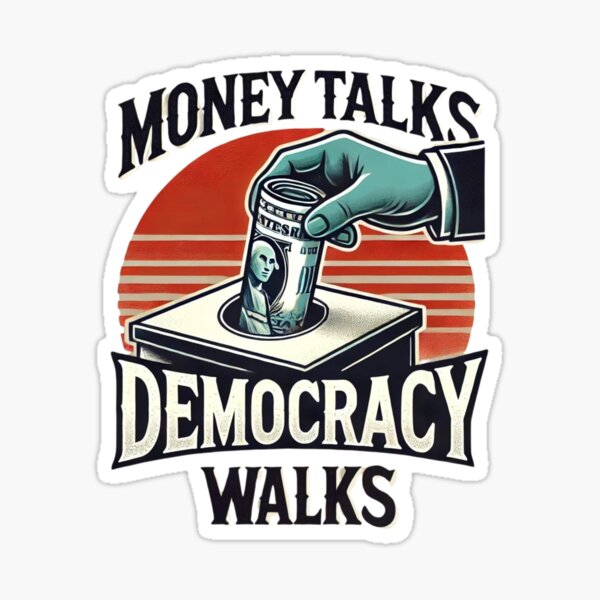Item preview, Money Talks, Democracy Walks  designed and sold by Zephyr1st.