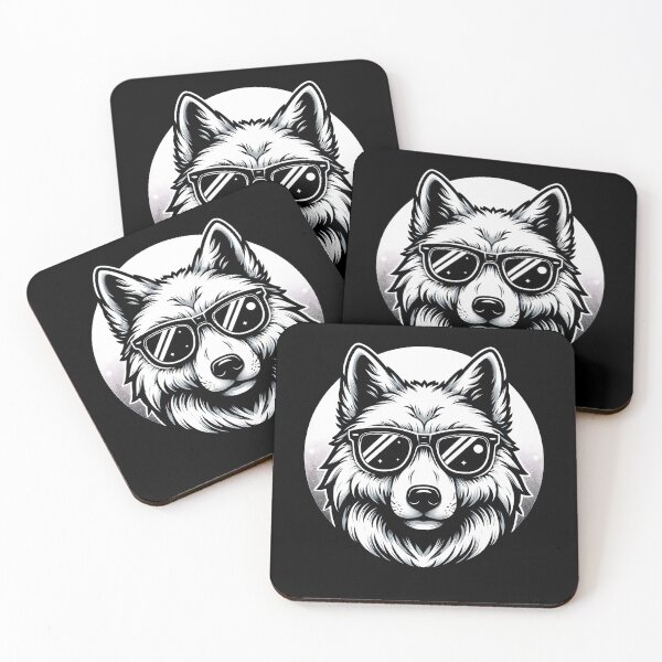 Item preview,  Cool And Stylish Wolf Wearing Sunglasses With Moon   designed and sold by Smix Pixels.