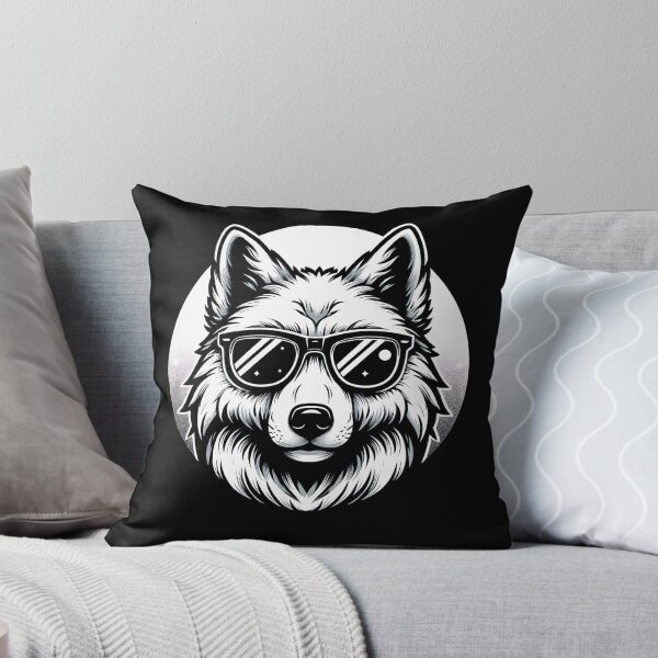 Item preview,  Cool And Stylish Wolf Wearing Sunglasses With Moon   designed and sold by Smix Pixels.