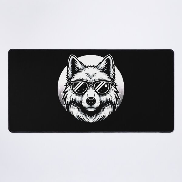Item preview, Cool And Stylish Wolf Wearing Sunglasses With Moon designed and sold by Smix Pixels.