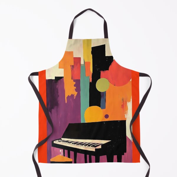 Item preview, Black Piano Art - Vibrant Abstract Background with Bold Colors and Playful Geometric Shapes designed and sold by OlfactoART Studio.