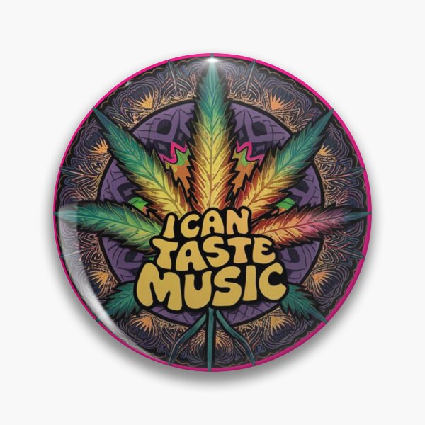 Item preview, I Can Taste Music - Marijuana Leaf-Neon Pink designed and sold by JLEmporium.