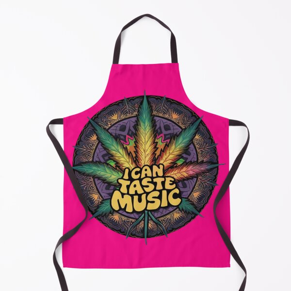 Item preview, I Can Taste Music - Marijuana Leaf-Neon Pink designed and sold by JLEmporium.