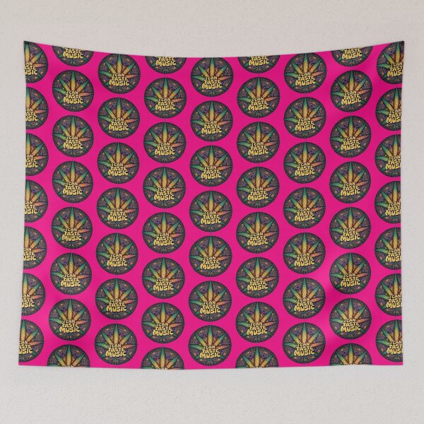 Item preview, I Can Taste Music - Marijuana Leaf-Neon Pink designed and sold by JLEmporium.