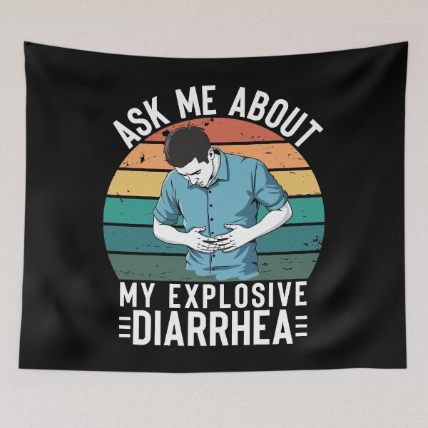 Item preview, Ask Me About My Explosive Diarrhea Funny Retro Vintage Humor Sarcastic designed and sold by ivotee.