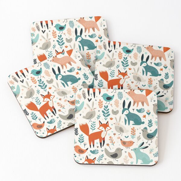 Item preview, Playful Critters – Whimsical Animal Pattern designed and sold by Rui Fernandes.