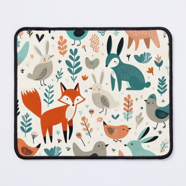 Item preview, Playful Critters – Whimsical Animal Pattern designed and sold by Rui Fernandes.