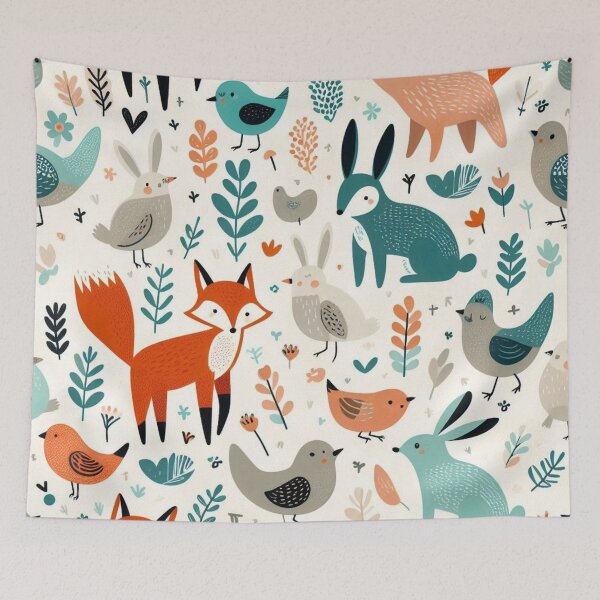 Item preview, Playful Critters – Whimsical Animal Pattern designed and sold by Rui Fernandes.