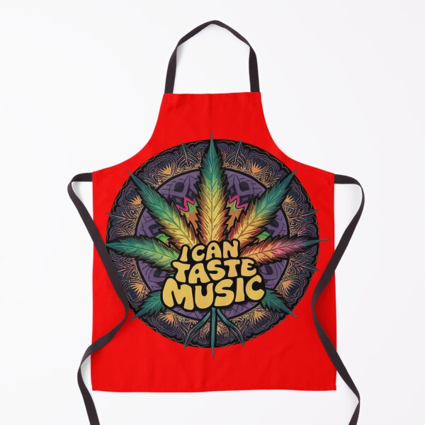 Item preview, I Can Taste Music - Marijuana Leaf- Colorful Red designed and sold by JLEmporium.