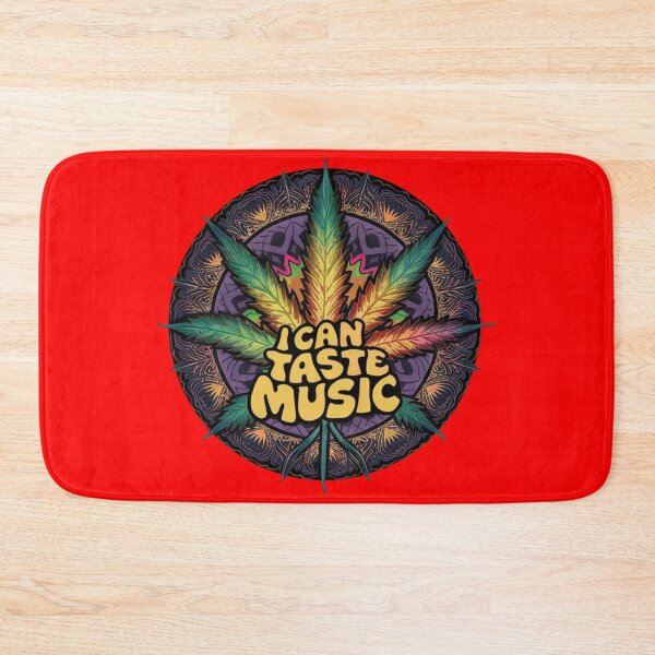 Item preview, I Can Taste Music - Marijuana Leaf- Colorful Red designed and sold by JLEmporium.