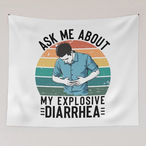 Item preview, Ask Me About My Explosive Diarrhea Funny Retro Vintage Humor Sarcastic designed and sold by ivotee.
