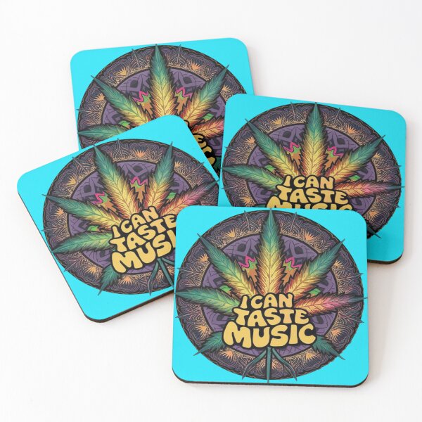 Item preview, I Can Taste Music - Marijuana Leaf- Electric Blue designed and sold by JLEmporium.
