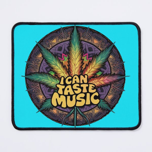 Item preview, I Can Taste Music - Marijuana Leaf- Electric Blue designed and sold by JLEmporium.