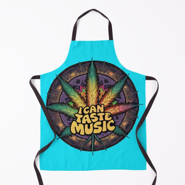 Item preview, I Can Taste Music - Marijuana Leaf- Electric Blue designed and sold by JLEmporium.
