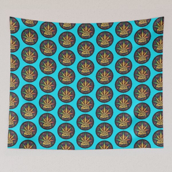 Item preview, I Can Taste Music - Marijuana Leaf- Electric Blue designed and sold by JLEmporium.