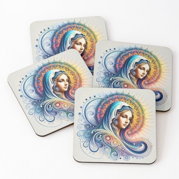 Item preview, Radiant Devotion: Virgin Mary Meets Bohemian Mandala designed and sold by VonHogler.