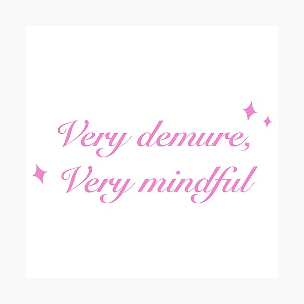 Item preview, Very demure very mindful (pink) designed and sold by SnugbugStudios.