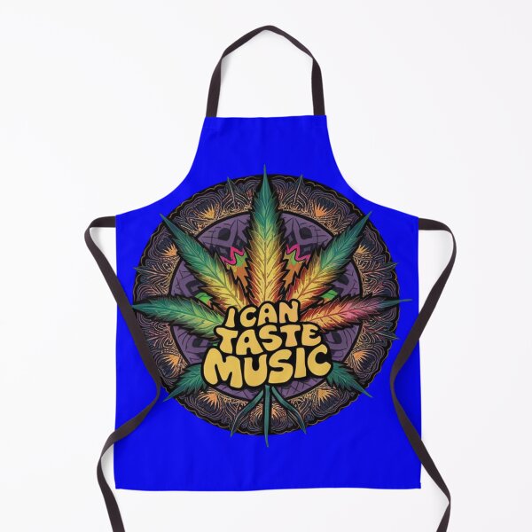 Item preview, I Can Taste Music - Marijuana Leaf- Colorful Blue designed and sold by JLEmporium.