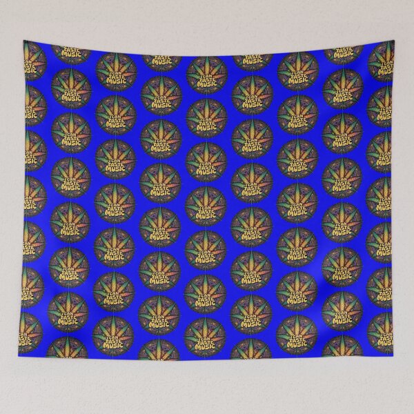 Item preview, I Can Taste Music - Marijuana Leaf- Colorful Blue designed and sold by JLEmporium.