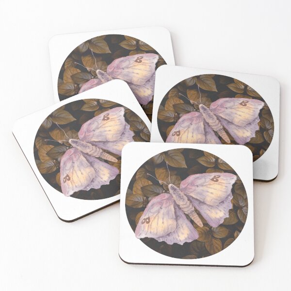Item preview, Mystical Lunar Moth with Autumn Fall Leaves designed and sold by WildWoodlandWitch.