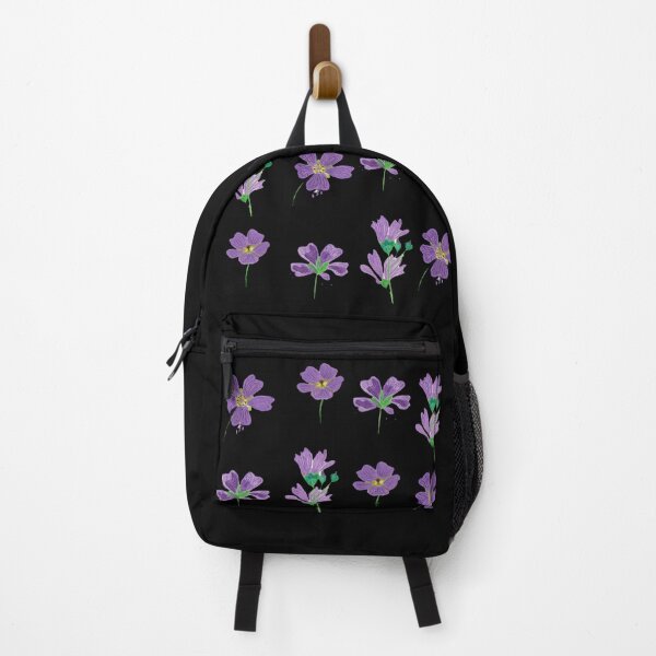 Item preview, Purple cosmos flowers with yellow centers watercolor designed and sold by Beeinbliss.